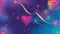 abstract Valentine\\\'s Day banner featuring intertwining celestial elements