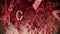 Abstract variables letters dark red