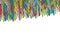 Abstract vector 3D background. Multi-colored motley striped background