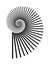 Abstract vector Archimedean spiral, shell symbol shape on a white background. Isolated spiral, template for design, hypnotic