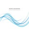 Abstract vector background, blue waved lines for brochure, website, flyer design. Transparent smooth wave.