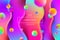 Abstract vector background with multicolored wave shapes and spheres, Vector illustration. Multipurpose template design.