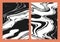 Abstract Vector Backgroung Jupiter Surface. Hand Drawn Marbel Pattern. Fashion Illustration Black and White Liquid Fluid Paint Ink