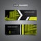 Abstract vector banner for web template, black and green colors