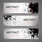 Abstract vector black explosion banners