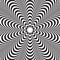 Abstract vector black and white striped background. Optical illusion