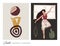 Abstract vector illustration. Ballet dancer girl poster set.