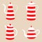 Abstract vector illustration logo for ceramic teapot, kettle on