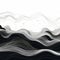 Abstract Vector Illustration Of Waves In Black And White