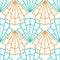 Abstract vector seamless Art Deco pattern with stylized shell