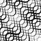 Abstract vector seamless moire pattern with waving curling lines. Monochrome graphic black and white ornament. Striped repeating