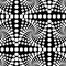 Abstract vector seamless op art pattern. Black and white pop art, graphic ornament. Optical illusion