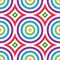 Abstract vector seamless op art pattern. Colorful disko ornament