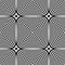 Abstract vector seamless op art pattern. Monochrome graphic ornament