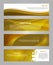 Abstract vector set of 4 simply banner in gold color