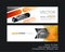 Abstract vector set of modern horizontal website banners with co