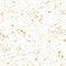 Abstract vector shiny golden textured dust, spots with sparkled gold foil on white background. Golden foil glitter