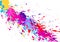 Abstract vector splatter multicolor isolated background design. illustration vector design