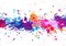 Abstract vector splatter multicolor isolated background design. illustration vector design
