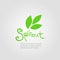 Abstract vector sprout logo design template with original hand lettering.