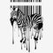 The abstract vector zebra silhouette