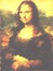 An abstract version of the painting by Leonardo Davinci Mona Lisa