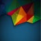 Abstract vibrant geometric triangles background