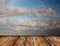 Abstract view of distressed sky from terrace