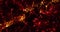 Abstract View from plasma fire hell. red wallpaper, the universe is filled with galaxies. Panoramic shot, wide format