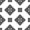 Abstract vintage Chinese wallpaper pattern seamless black and white background. Vector illustration
