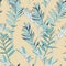 Abstract vintage composition colorful tropical leaves seamless floral pattern.