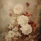 Abstract Vintage Gothic White Roses Dream Wedding Background