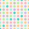 Abstract Vintage Polka Dots Circles Pattern Background With Fabric Texture. Perfect for nursery, birthday, circus themed designs.