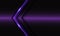 Abstract violet glossy arrow on dark hexagon mesh pattern design modern luxury futuristic background vector