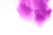 abstract violet powder explosion on white background.