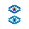 Abstract vision icons with colorful eyeball