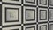 Abstract wall with black and white squares carved out of marble. Animation. Moving along the symmetrical wall, concept