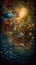 Abstract wallpaper, surreal galactic entity created by AI generative technology, vast and infinite universe, cosmos, AI