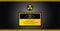 Abstract warning background, attention. Warning sign banner with hazard symbol. internet danger concept, technology, network