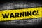 Abstract Warning Background Wall design modern banner. New Yellow Rough Warning