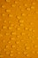 Abstract water drops on orange bronze background, macro, Bubbles close up