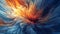 Abstract Water And Explosion Image In Orange And Blue Style