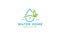 Abstract water home or water house line plumbing logo design icon