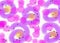 Abstract watercolor background with lilac and yellow spots