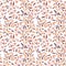 Abstract watercolor beige peach flowers on twigs. Seamless spring flower pattern for banner, business card, invitation, packaging