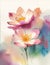 Abstract Watercolor Flower Digital Artistry.
