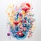 Abstract Watercolor Painting With Dreamlike Installations And Hyper-detailed Illustrations