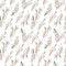 Abstract watercolor seamless pattern olives branches