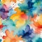 Abstract watercolor splash painting, vibrant colors, artistic, seamless pattern abstract background