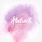 Abstract watercolor stain. Purple and pink pastel colors. Creative realistic background with place for text.